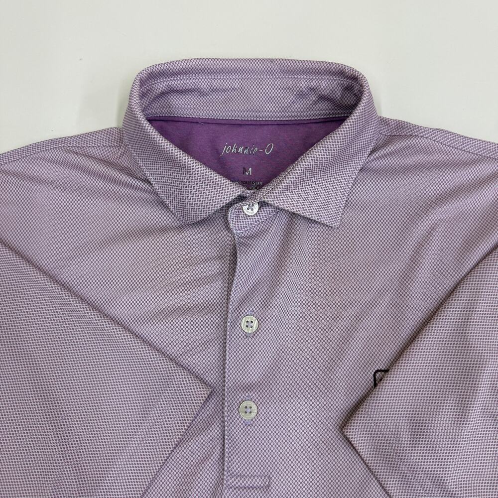 johnnie-O Mens M Golf Polo Purple TPC Colorado Performance Stretch SS